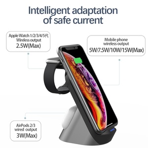 PSDA เครื่องชาร์จไร้สาย15W Qi,สำหรับ Iphone XS 8 11 12 Pro Max สถานีชาร์จแบบไร้สายสำหรับ Apple Watch Airpods 6 5 4 3 - Product Image 4