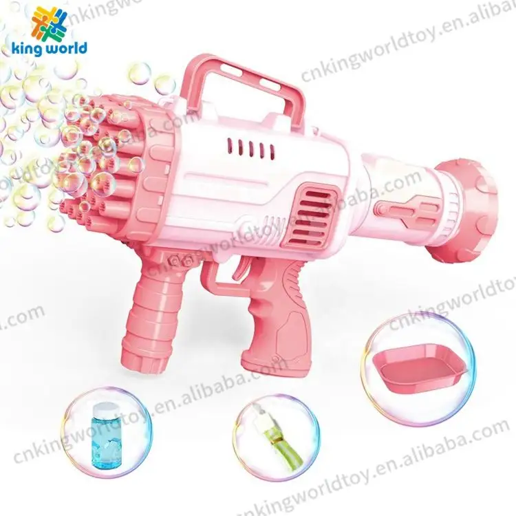2024 nuovo 32 fori elettrico pistola a bolle di sapone bolle magiche per bambini automatico Bazooka bolla pistola