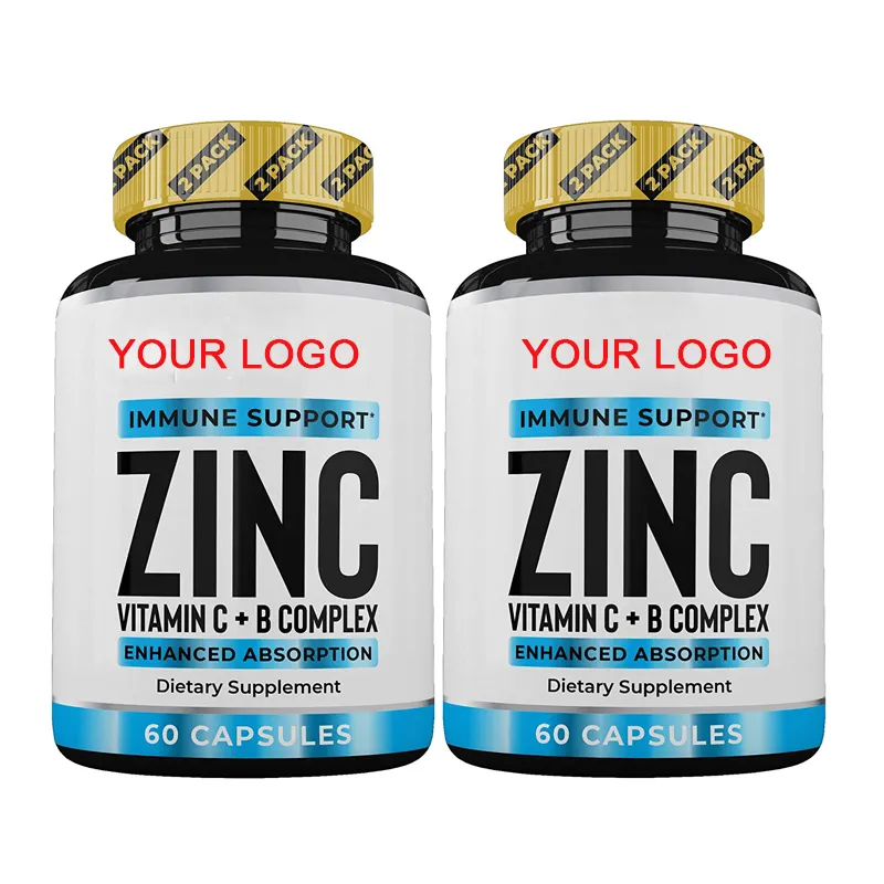 Suppléments de zinc pour le soutien immunitaire Capsules de citrate de zinc de marque privée