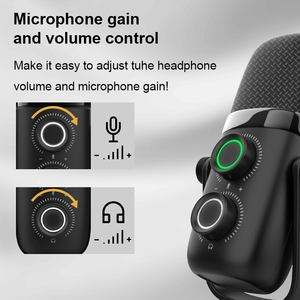 Neueste Programmierung USB-Gaming-Mikrofone EQ-Steuerung Microfono Conde nsador Für PS4 RGB 3-in-1-Knopf-Gaming-Mikrofone