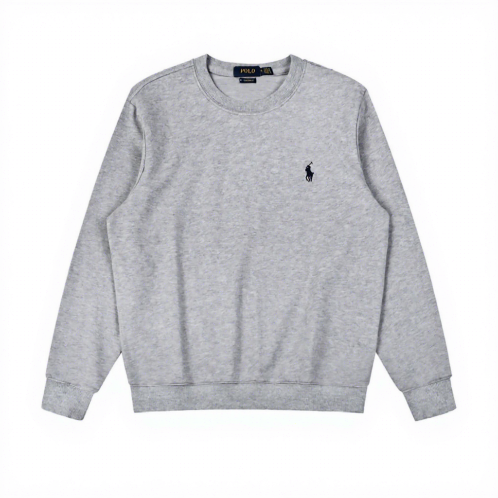 Cotton crew neck gray black label