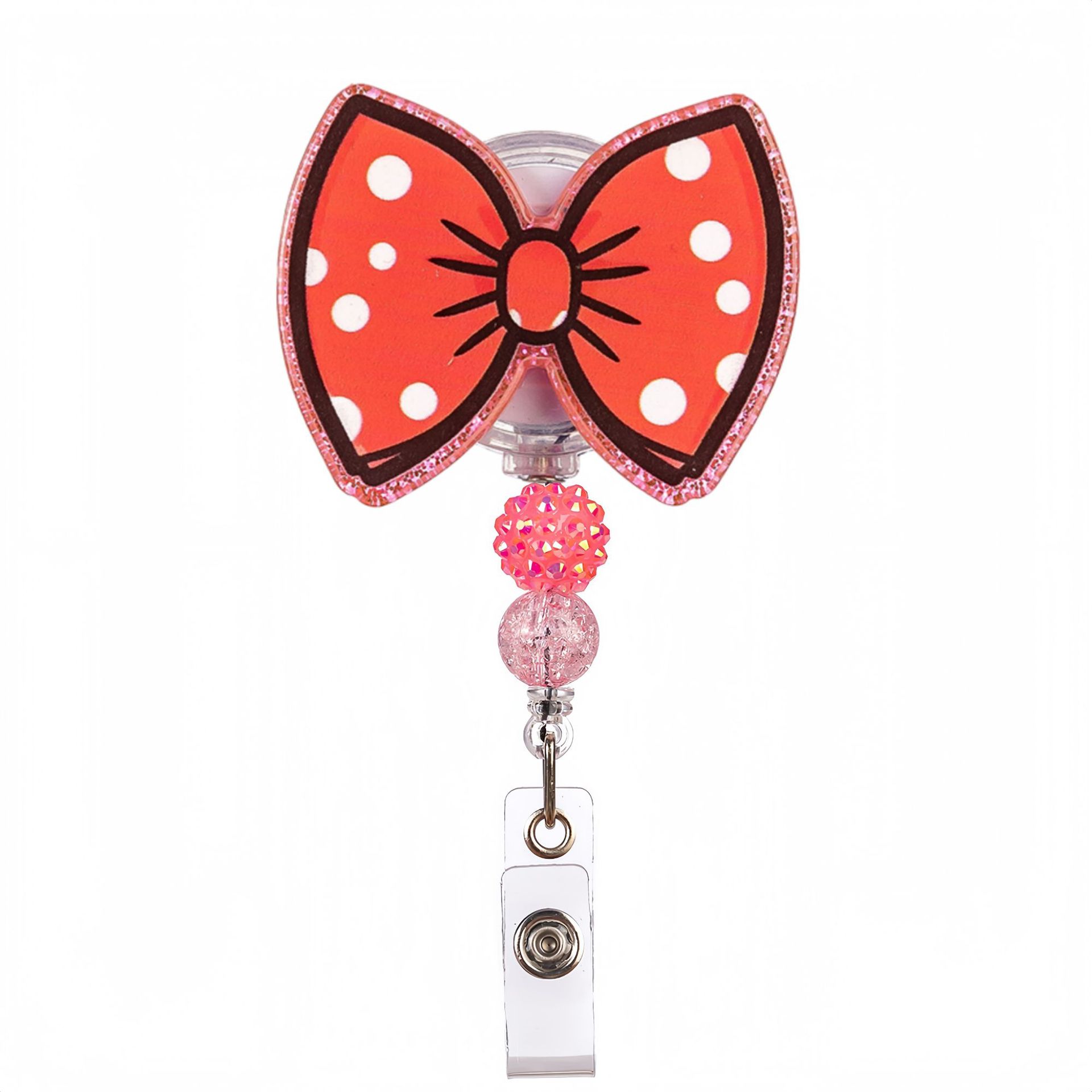 Pink Beaded dot knot
