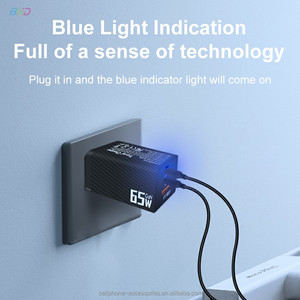 UK GAN 65W 3-Port <strong>USB</strong> Type-C Travel Fast Charging <strong>Adapter</strong> Safe with <strong>Multiple</strong> Protections for Mobile Phone 5V/3A <strong>Output</strong> - Product Image 2
