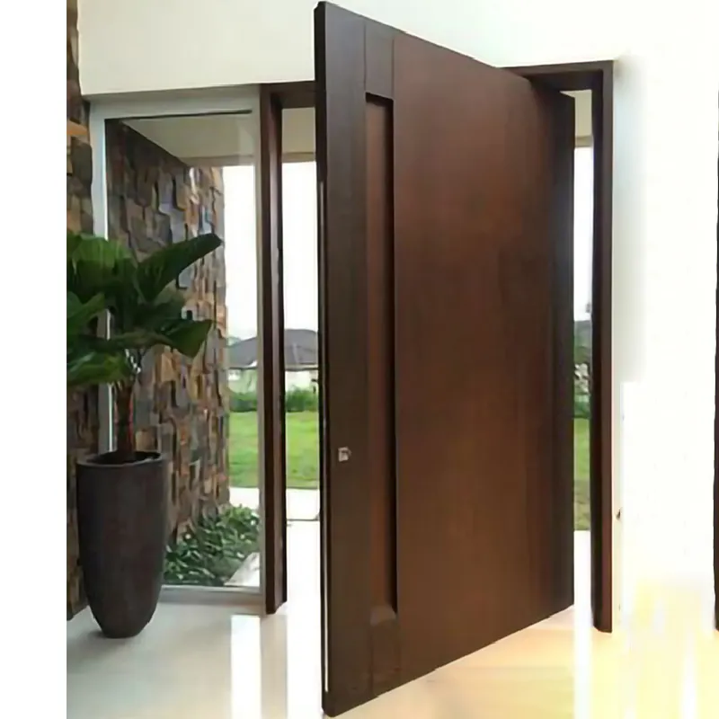 Puerta de seguridad residencial de alta calidad, puerta frontal moderna de acero para exteriores