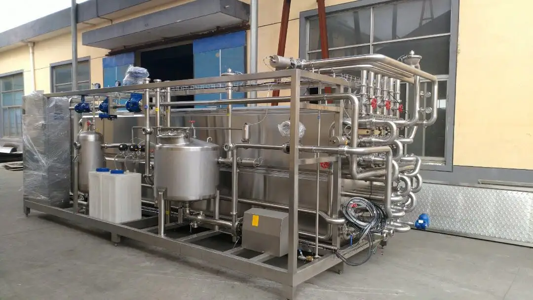 8000LPH 1000LPH का रस दूध दही बैच यू एच टी दूध pasteurizer अजीवाणु pasteurization उत्पादन लाइन