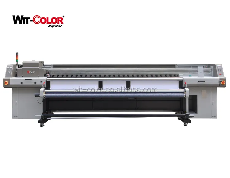 الطرافة اللون CMYK لون قماش ملصق راية ماكينة طباعة رقمية Uvip 5R 3304 طابعة الأشعة فوق البنفسجية
