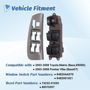 84820aa070 74232-01030 nút điều khiển công suất phía trước bên trái điều khiển bảng điều khiển bên trong xe bảng cửa với công tắc cửa sổ cho - Product Image 4