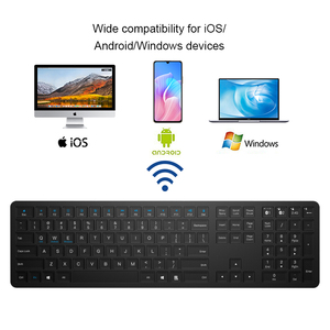 カスタムフルサイズ多言語tastaturドイツ語スウェーデン語キーボードロシア語Bluetoothキーボードコンピューターアラビア語キーボードPC用 - Product Image 6
