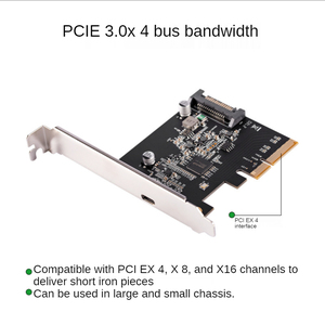 PCI-E a USB 3,2 Tipo-C Adaptador de controlador de host 20Gbps Velocidad de transmisión Gen2 Tarjeta PCI-E