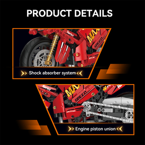 Hw 559 Pcs Công Nghệ Gạch Xe Máy Loạt Siêu Max Mô Hình Xe Máy Xây Dựng Khối Đồ Chơi Bộ Quà Tặng Cho Trẻ Em - Product Image 5