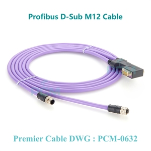 D-Sub Profibus-Kabel 90-Grad-Winkel M12 B-codiert für DB9 Profibus DP-kompatibles Phoenix-SUBCON-PLUS-PROFIB/90/PG/SC 2313708 - Product Image 5