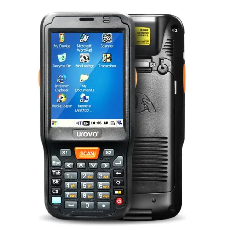 I6100S Teléfono resistente Código de barras Pda Win CE6.0 Colector de datos de escaneo Computadora de mano Colector de datos de código de barras inalámbrico