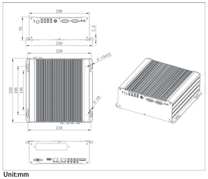 Computadora de PC industrial Máquina de coser industrial Todo en uno Panel de controlador integrado industrial Computadora de PC a la venta Pc sin ventilador - Product Image 5