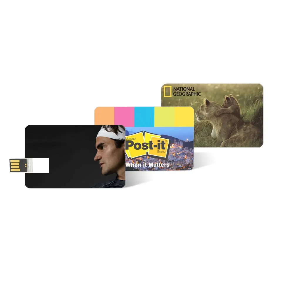 Bulk Günstige USB 2.0 4GB 8GB Kreditkarte USB-Stick 16GB 32GB 64GB Wafer USB-Karte mit Logo