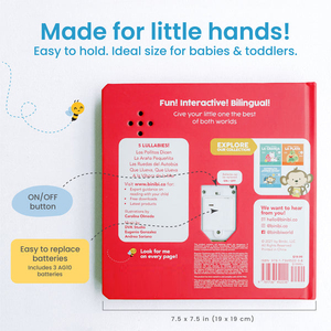 婴儿和幼儿互动声音书与五个童谣最佳教育书儿童双语玩具 - Product Image 4