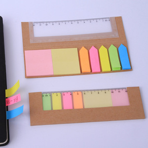 Promocionais personalizado colorido notas pegajosas almofadas conjunto escritório escola <span class=keywords><strong>notepad</strong></span> conjunto bonito papel kraft memorando almofadas