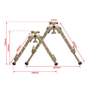 Aluminum Alloy Outdoor Hunting Stabilizer Suitable for Shooting Aiming V9 Telescoping Bracket QD 20-21mm <strong>Mount</strong> Hunting <strong>Bipod</strong> - Product Image 2