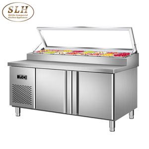 Refrigerated Pizza Sandwich Prep Salad bar Counter Refrigerator Work Table <strong>Under</strong> Counter Top Fridge <strong>Chiller</strong> - Product Image 2