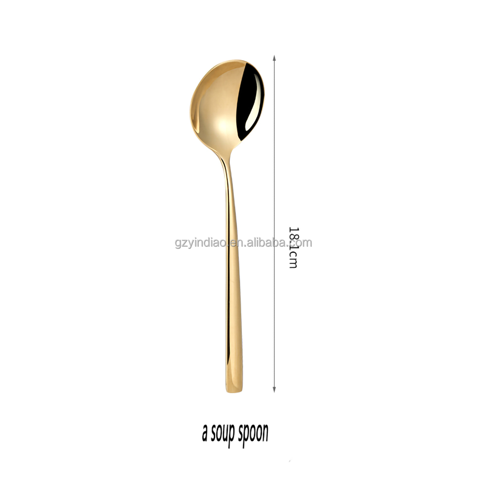 Cucchiaio per zuppa d'oro rosa