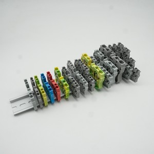 Top Contact Push-in Technology <strong>Double</strong> Level Through <strong>Spring</strong> Cage Din Rail <strong>Terminal</strong> <strong>Block</strong> - Product Image 1