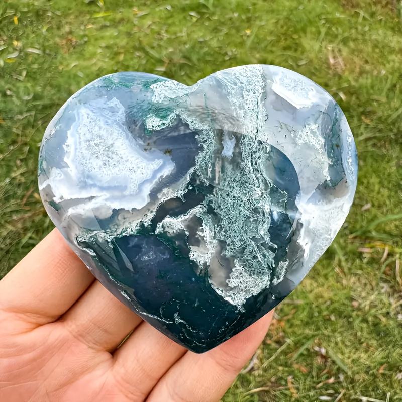 Moss Agate Heart