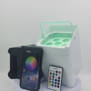 Kablosuz kızılötesi kumanda 6 adet 18W 6 In1 Phone + UV LED pil düz DJ Par işık telefon App ile - Product Image 6