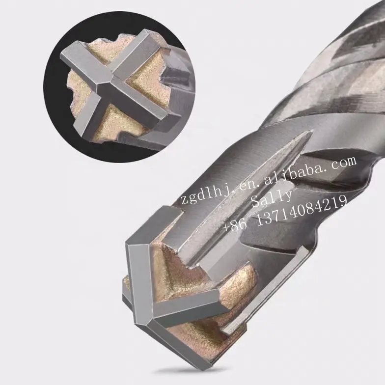 Classico Slop Punta 4 Frese U Flauto SDS Puls Max Shank Hammer Drill Bit Per Calcestruzzo