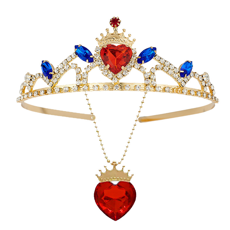 Couronne + collier oeil de cheval bleu