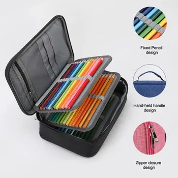 72 matite colorate con, borsa di tela artista disegno matite regalo per bambini Set di matite colorate per principianti/