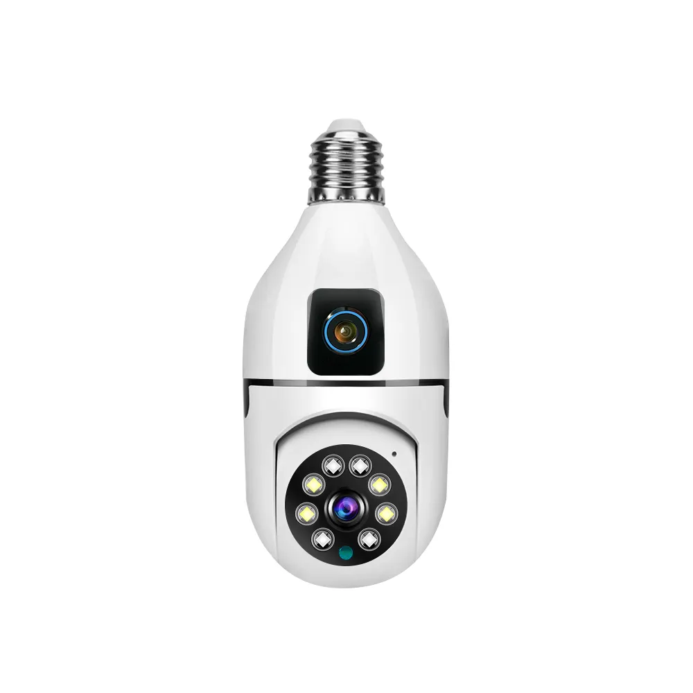 720P Lente dual V380pro 360 Grados Bombilla Cámara Visión nocturna Seguridad para el hogar CCTV Cámara inalámbrica Wifi