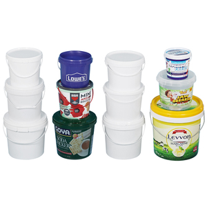 Gıda sınıfı geri dönüşümlü HDPE kovalar saplı 1L-20L plastik kovalar ambalaj 2.5L 3L 4L 5L 10L kapasiteleri kapaklı - Product Image 4