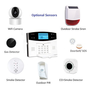 Rubber Keypad Button Alarma WiFi GSM PSTN Alarm Control Panel LCD <strong>Display</strong> Alarm <strong>System</strong> with <strong>Sensors</strong>
