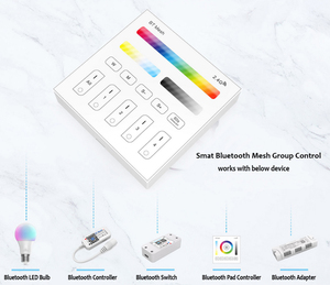 Светодиодный контроллер Smart RGBW Пульт дистанционного управления BT сетки Сенсорная панель контроллер 2,4 г 4 зоны группы управления с таймером для дома, отеля, - Product Image 4