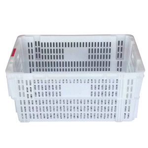 Caja de transporte de frutas y verduras de carne de grado alimenticio 100%, caja de rotación de pescado, caja de plástico apilada y anidada con precio de fábrica - Product Image 2