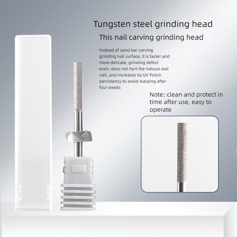 Acier tungstène 6# Tête de meulage pour sculpture d'ongles