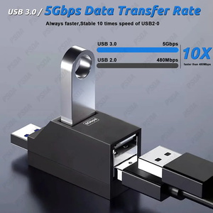 PSDA 3 พอร์ต USB Hub Splitter สําหรับแล็ปท็อป USB Expander USB หลายอะแดปเตอร์สําหรับเมาส์ 3.0 * 1 ฮับ 2.0 * 2 ฮับเครื่องพิมพ์แฟลชไดรฟ์ - Product Image 2