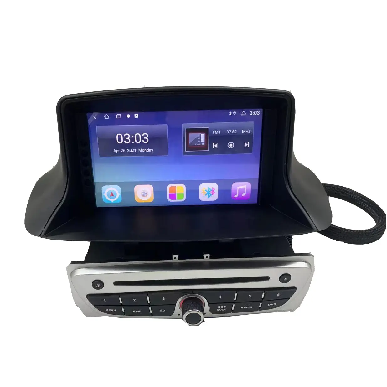 7 "pantalla capacitiva de audio de coche para renault megane 3 III gps dvd 2 din de navegación con Radio Ipod USB TV Digital