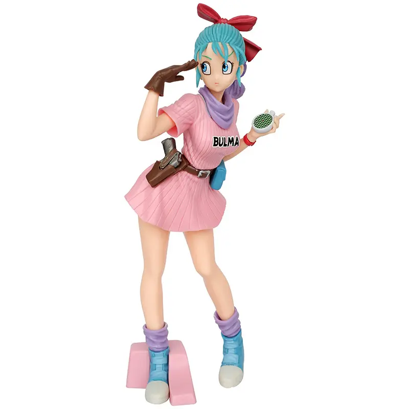 Venta al por mayor Anime Son Goku Super Saiyan Girls Bulma figuras de acción juguetes dibujos animados modelo manualidades regalos