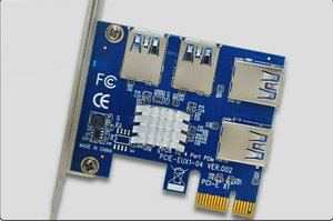อัพเกรด PCIE 1X เป็น4X USB 3.0คณะกรรมการการขยายตัว PCI-Express ไรเซอร์การ์ด VER002 PCI-E แปลงคูณ - Product Image 2