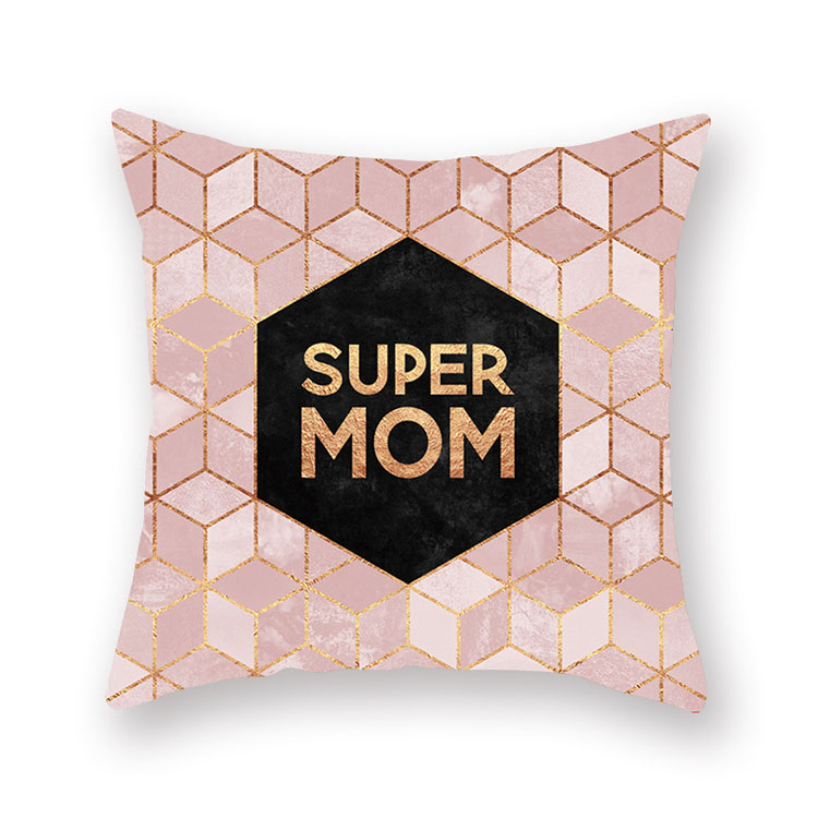 ins Nordic style rose gold pink peach skin velvet cushion cover geometric patchwork velvet cushion cover sofa seat cushion cover