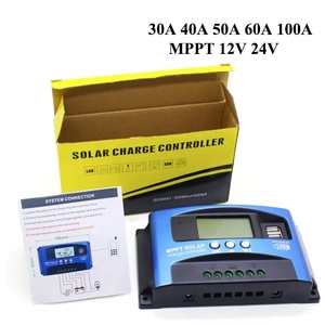 Solarladeregler PWM-Regler mit LCD-Display 100 A 60 A 50 A 40 A 30 A 12 V 24 V Dual - Product Image 5