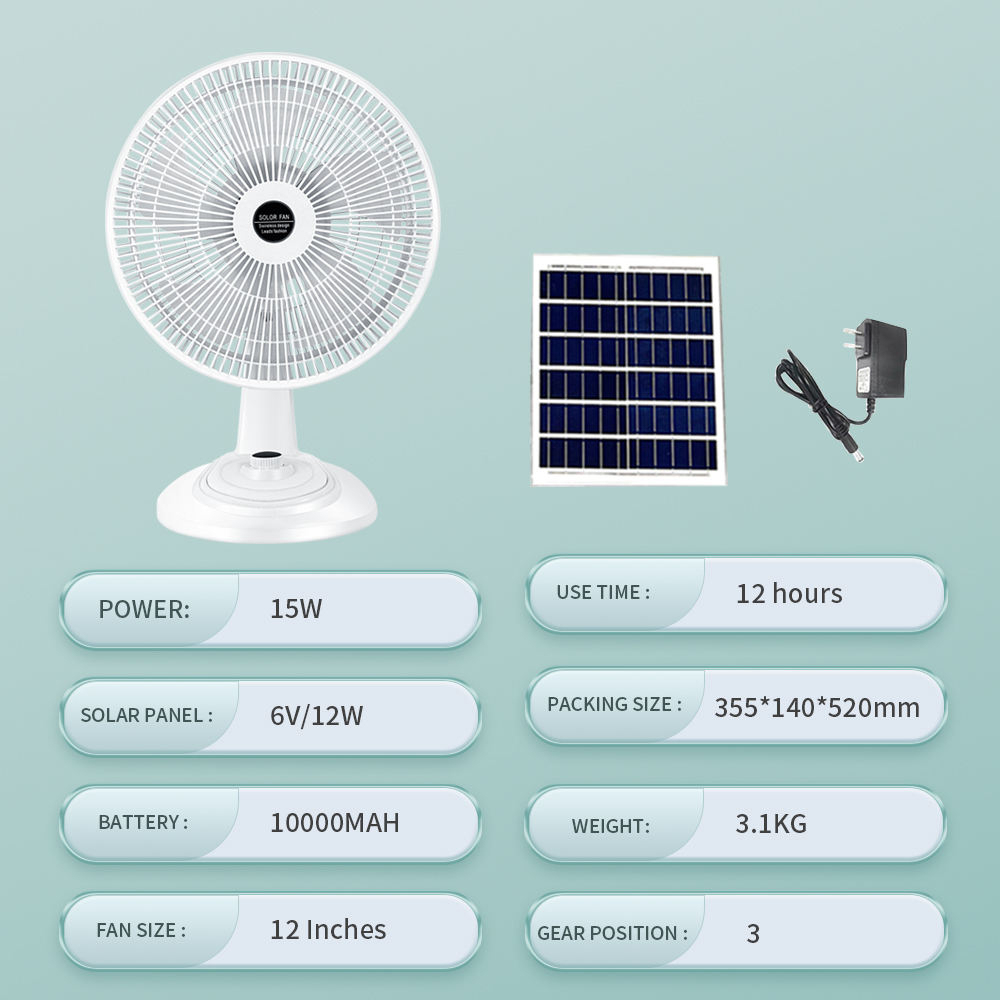 Rechargeable fan-WHITE
