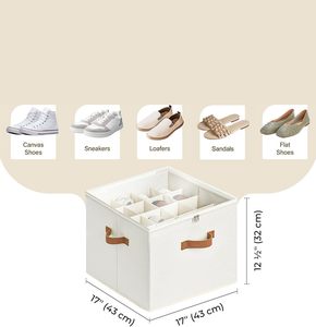 Chất Lượng Hàng Đầu Vải Stackable Organizador Có Thể Gập Lại 16 Nghiền Cube Giày Lưu Trữ Cho Tủ Quần Áo Underbed - Product Image 5