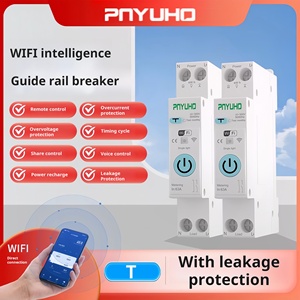 Interruptor WIFI inteligente Medidor de energía Disyuntor 63A Temporizador de corriente nominal MCB Relé Voltaje Protección contra fugas de corriente Tipo RCBO - Product Image 5