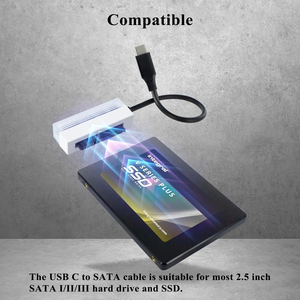 OEM USB2.0/3.0 <strong>to</strong> SATA Cable <strong>USB</strong> A/C <strong>to</strong> SSD Adapter with 0.2m Cable Compatible With 2.5 Inch SATA HDD - Product Image 6