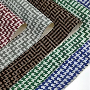 Bán buôn PVC Houndstooth in giả da vải cho trang trí túi điện thoại vỏ bảng Mat sofa Bìa Craft dự án - Product Image 6