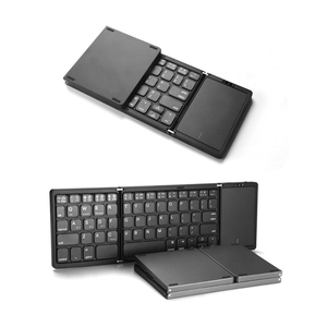 支持多系统兼容三重可折叠可充电蓝牙无线键盘，带大尺寸触摸板 - Product Image 1