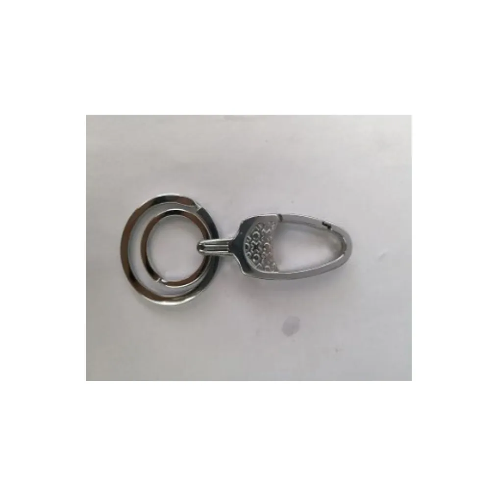 Produsen gantungan kunci logam paduan seng gantungan kunci kustom gantungan kunci bulat khusus dengan 2 cincin kunci