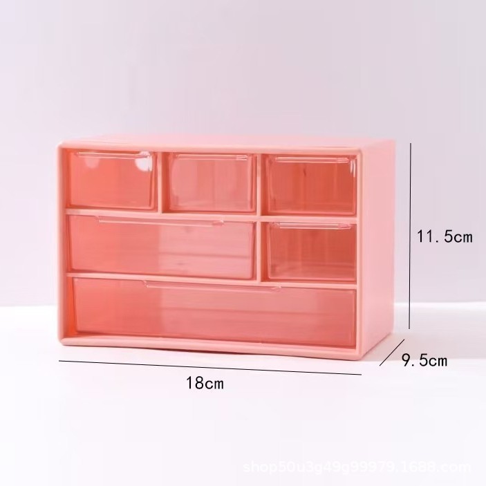 Six-square grid of rose red