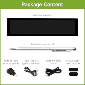 Waves hare 11,9-Zoll-IPS-Display, kompatibel mit Raspberry Pi 5 5-Punkt-Touch, kein Treiber erforderlich, mit Touch-Funktion - Product Image 2